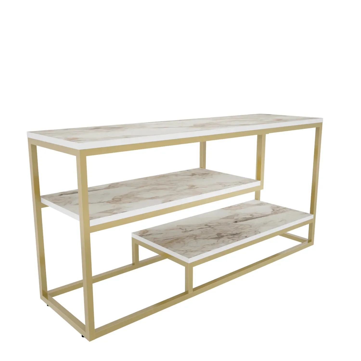 Lorin 47 inch Wide Metal Wood TV Stand Media Console for TVs up to 55 inch Decorotika