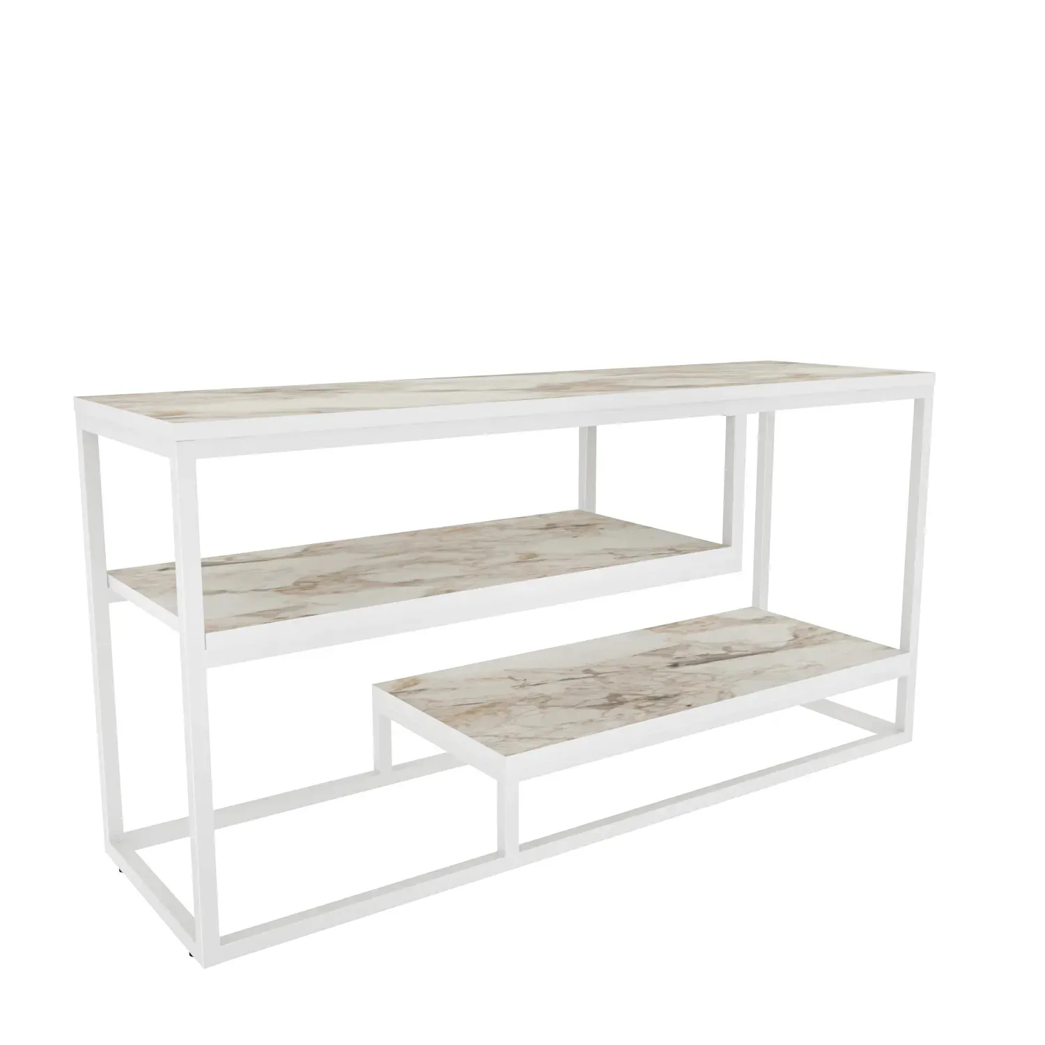 Lorin 47 inch Wide Metal Wood TV Stand Media Console for TVs up to 55 inch Decorotika