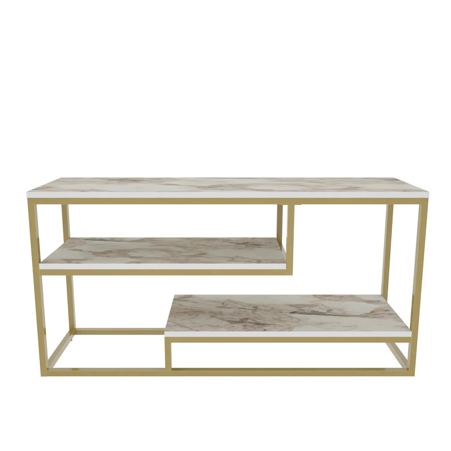 Lorin 47 inch Wide Metal Wood TV Stand Media Console for TVs up to 55 inch Decorotika