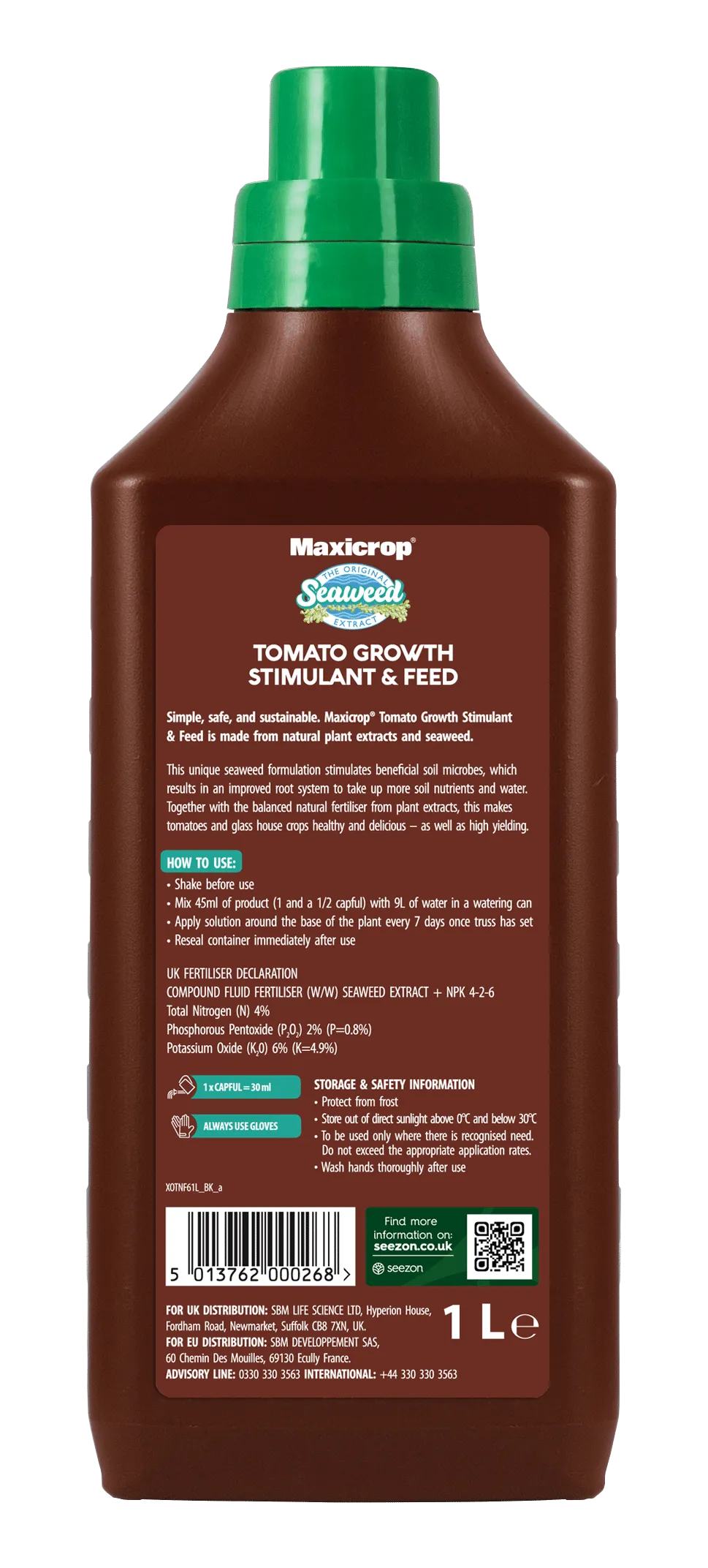 Maxicrop Tomato Growth Stimulant & Feed 1L