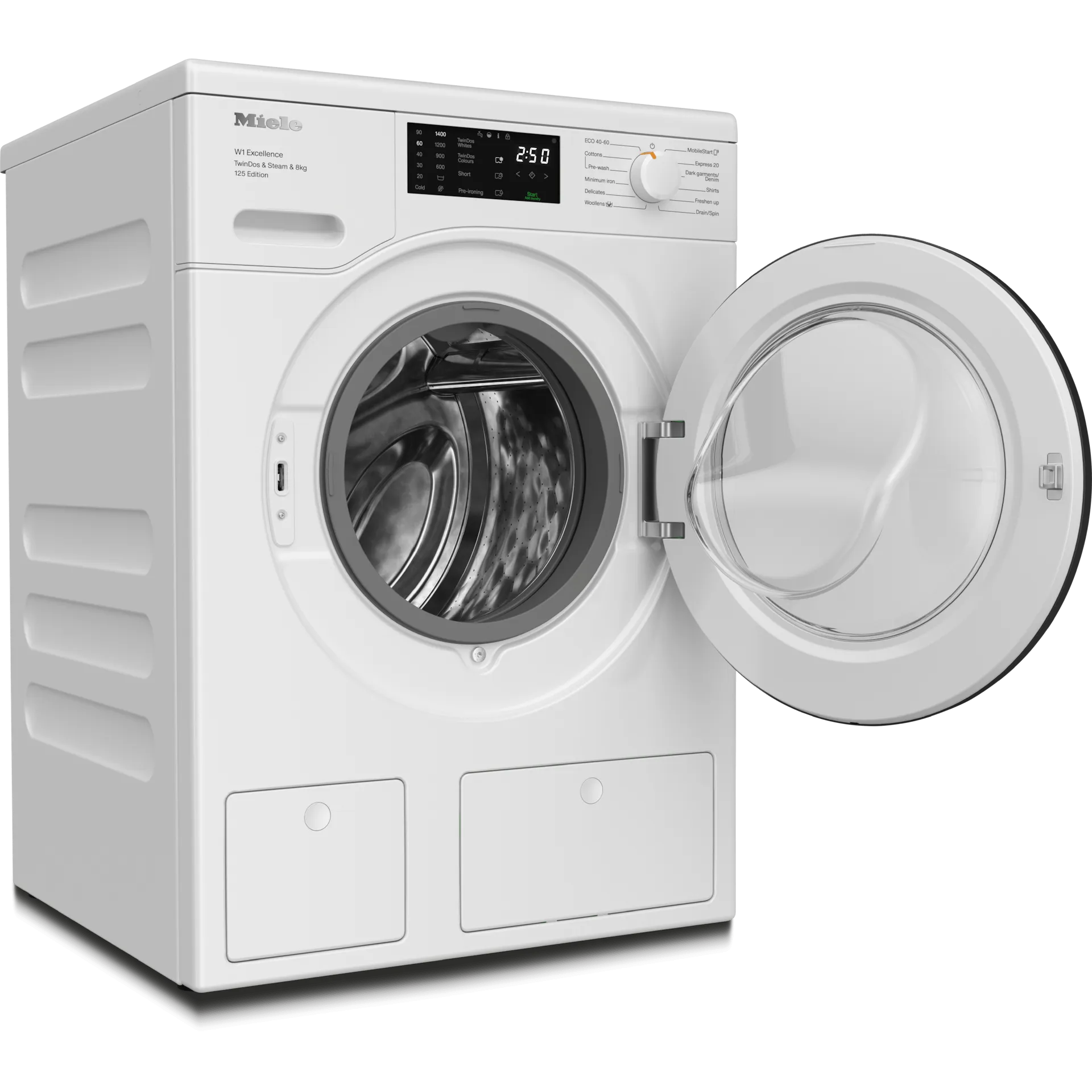 Miele 8kg Washing Machine - Lotus White - Steam Care | WEB685