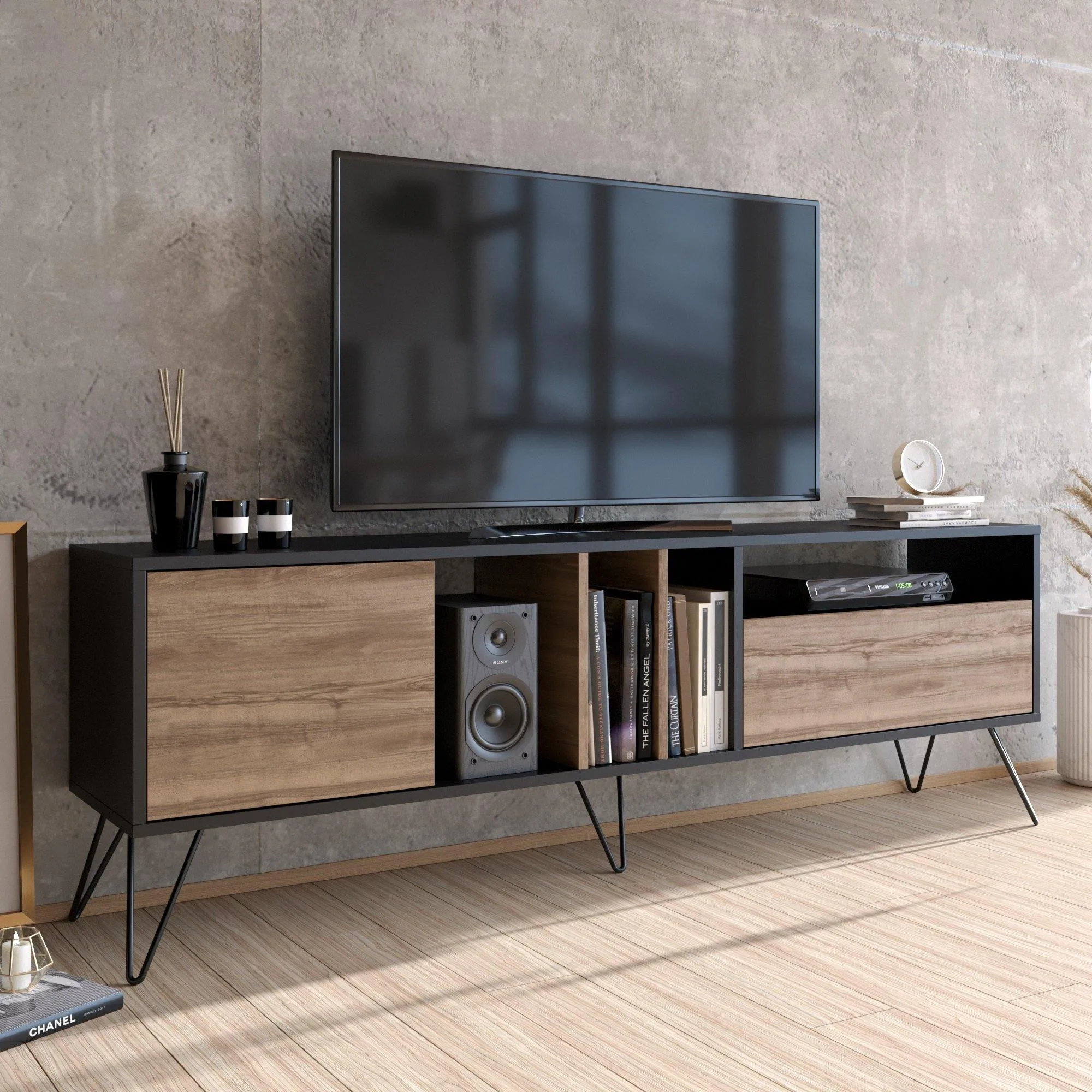 Mistico 71" Wide TV Stand & Media Console for TVs up to 80" Decorotika