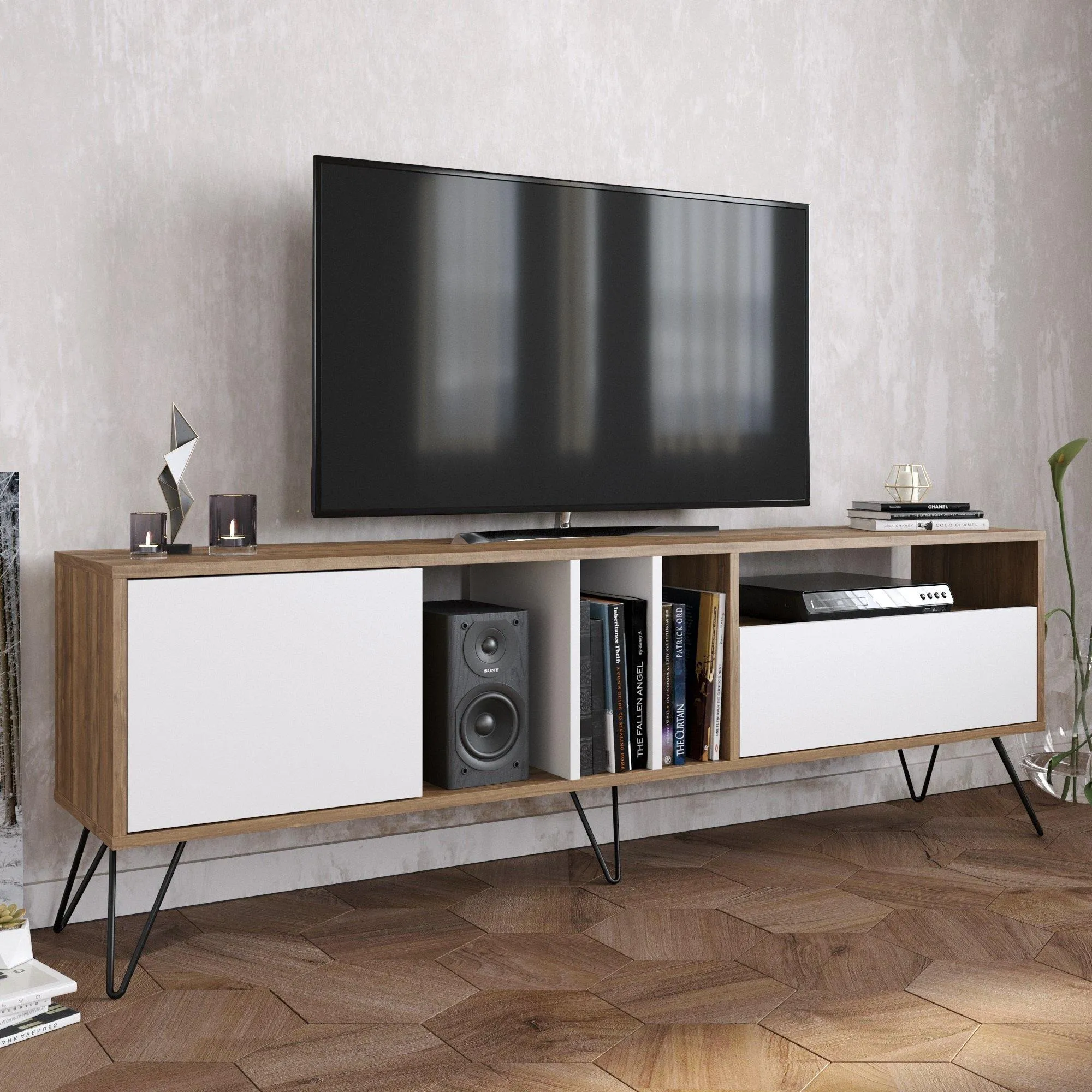 Mistico 71" Wide TV Stand & Media Console for TVs up to 80" Decorotika