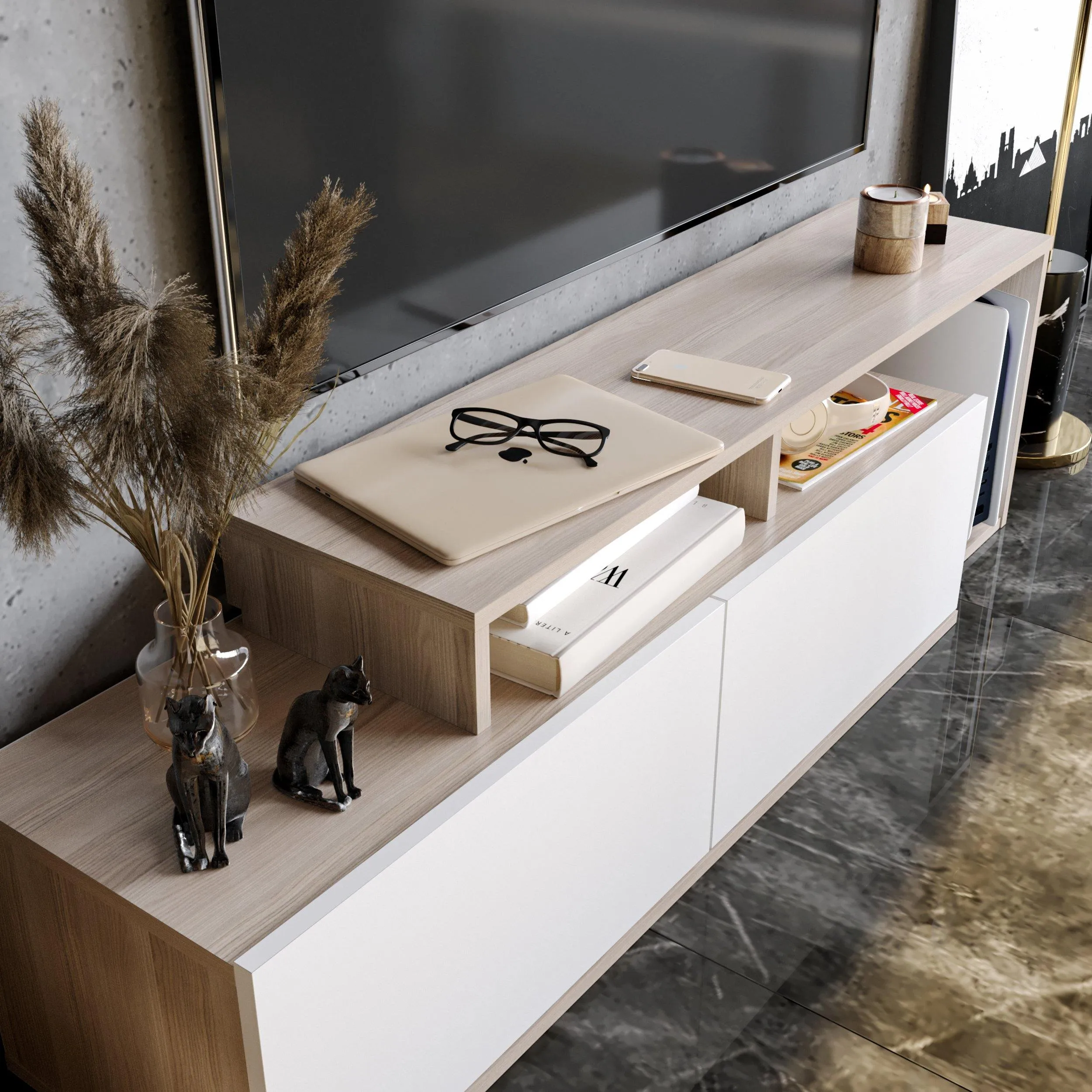 Nexera TV Stand and Media Console for TVs up to 55" Decorotika