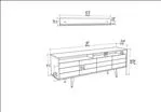 Ola 63 inch Wide TV Stand Media Console with Wall Shelf for TVs up to 72 inch Decorotika