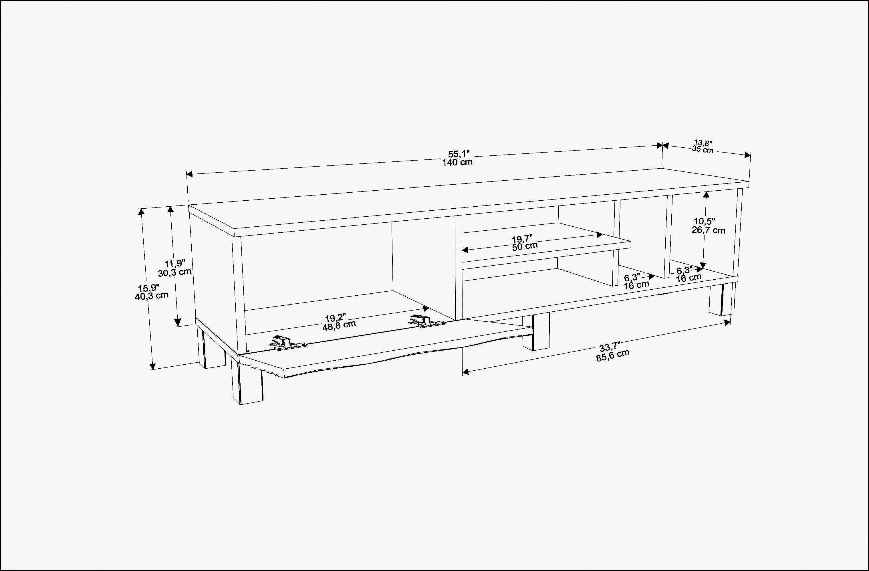 Olyo 55 inch Wide TV Stand Media Console for TVs up to 60 inch Decorotika
