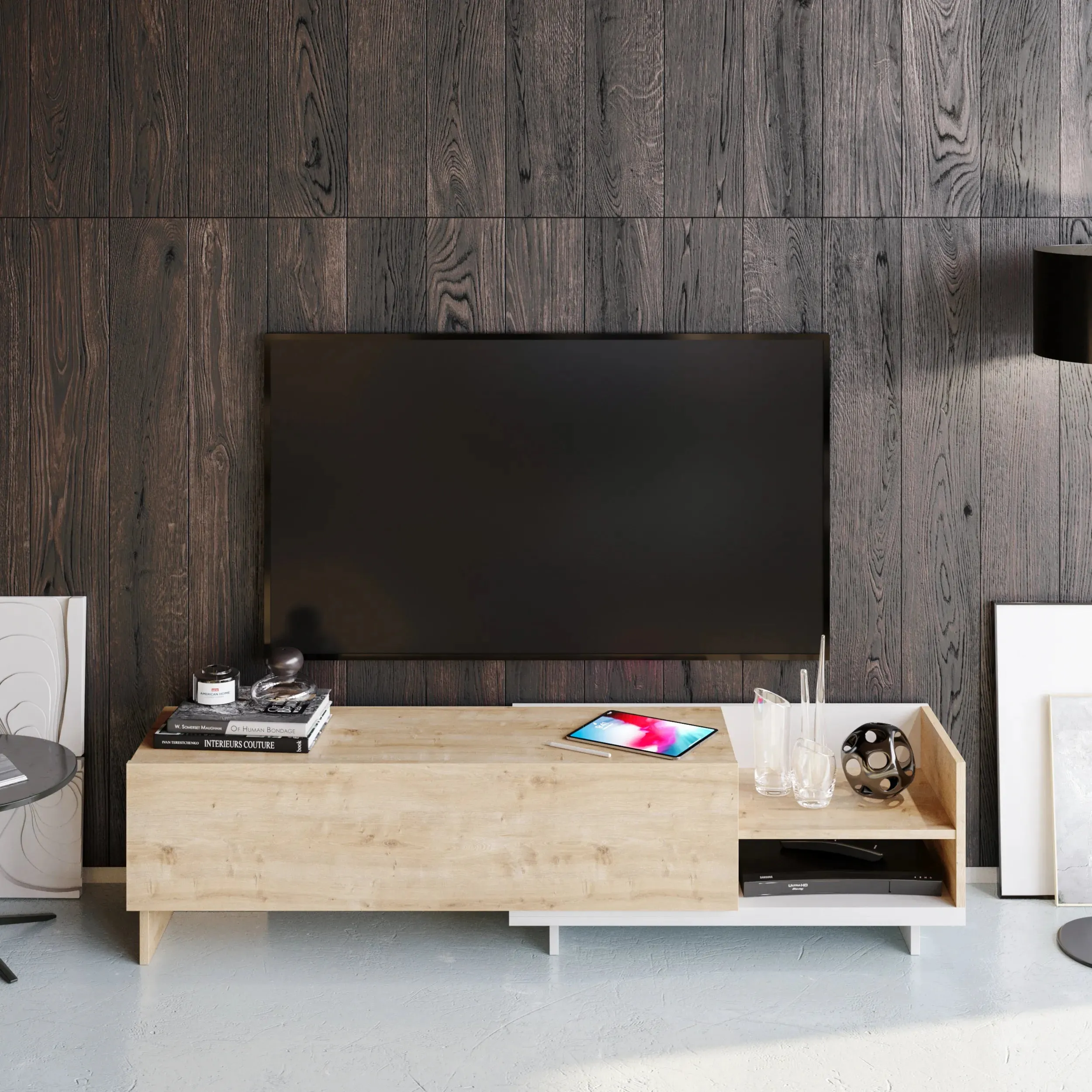Parion 65" Wide TV Stand and Media Console for TVs up to 65" Decorotika