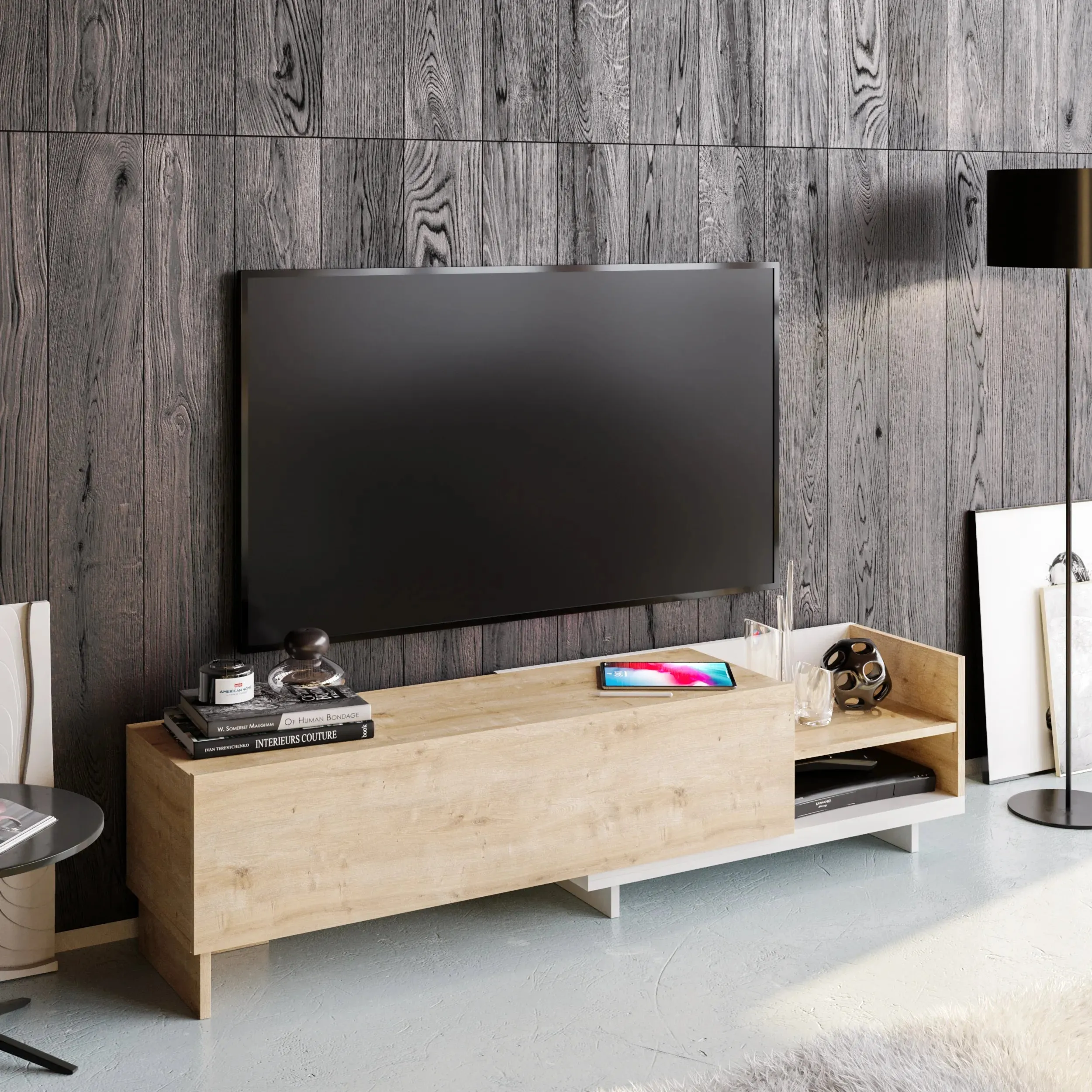 Parion 65" Wide TV Stand and Media Console for TVs up to 65" Decorotika