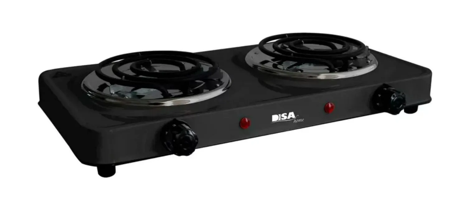 Parrilla Elctrica Doble Disa 45 X 24.5 X 7 Negro