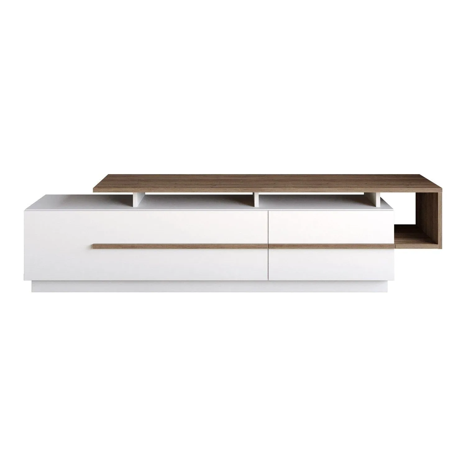 Pia 71" TV Stand and Media Console with Cabinets and Shelves for TVs up to 80" Decorotika