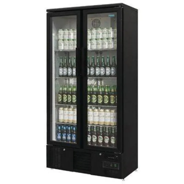 Polar 490L Upright Back Bar Cooler Double Hinged Door - GJ449-A