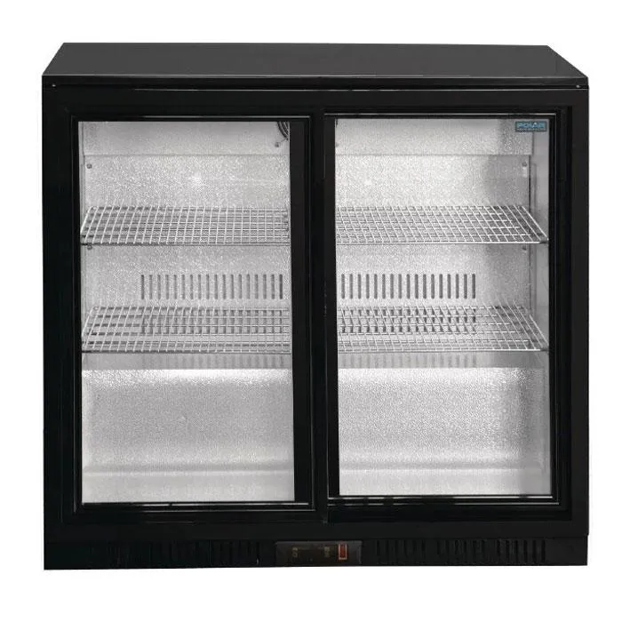 Polar G-Series Back Bar Cooler with Sliding Doors 208Ltr