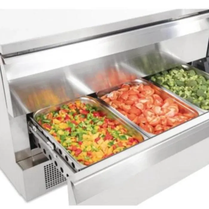 Polar U-Series Double Drawer Counter Fridge Freezer 6xGN