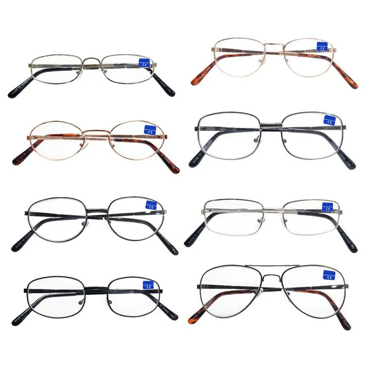 Reading Glasses Metal Frame  2.50, 6 Asstd Colours