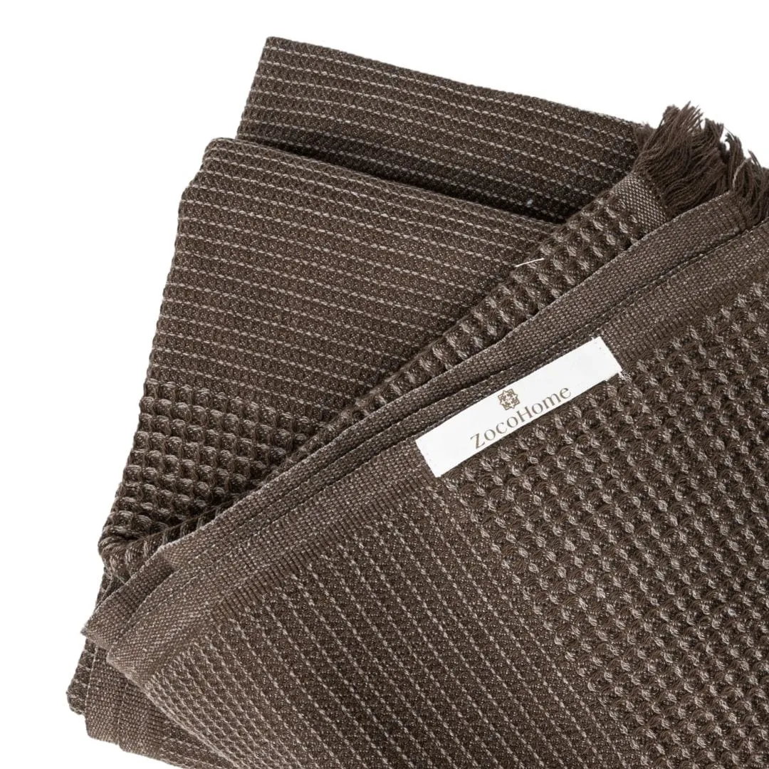 Recycled Cotton Towel | Brown | 80x180cm Zoco Home