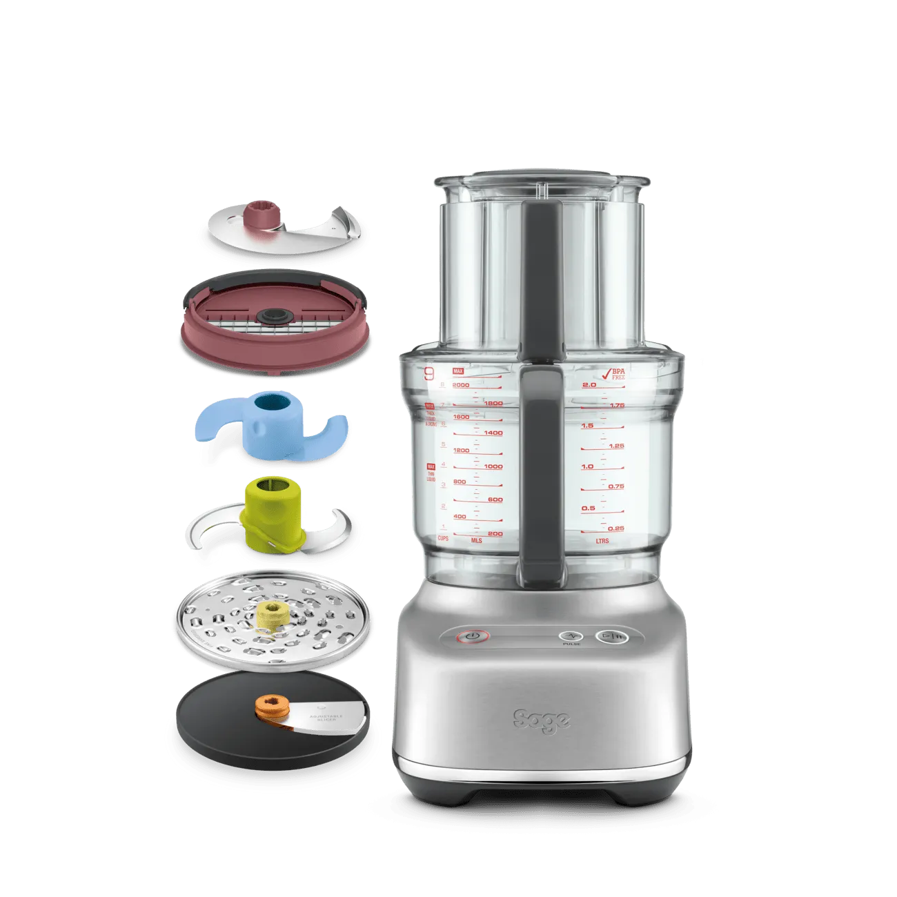 Sage The Paradice 9 Food Processor | Brushed Stainless Steel | SFP638BSS2GUK1