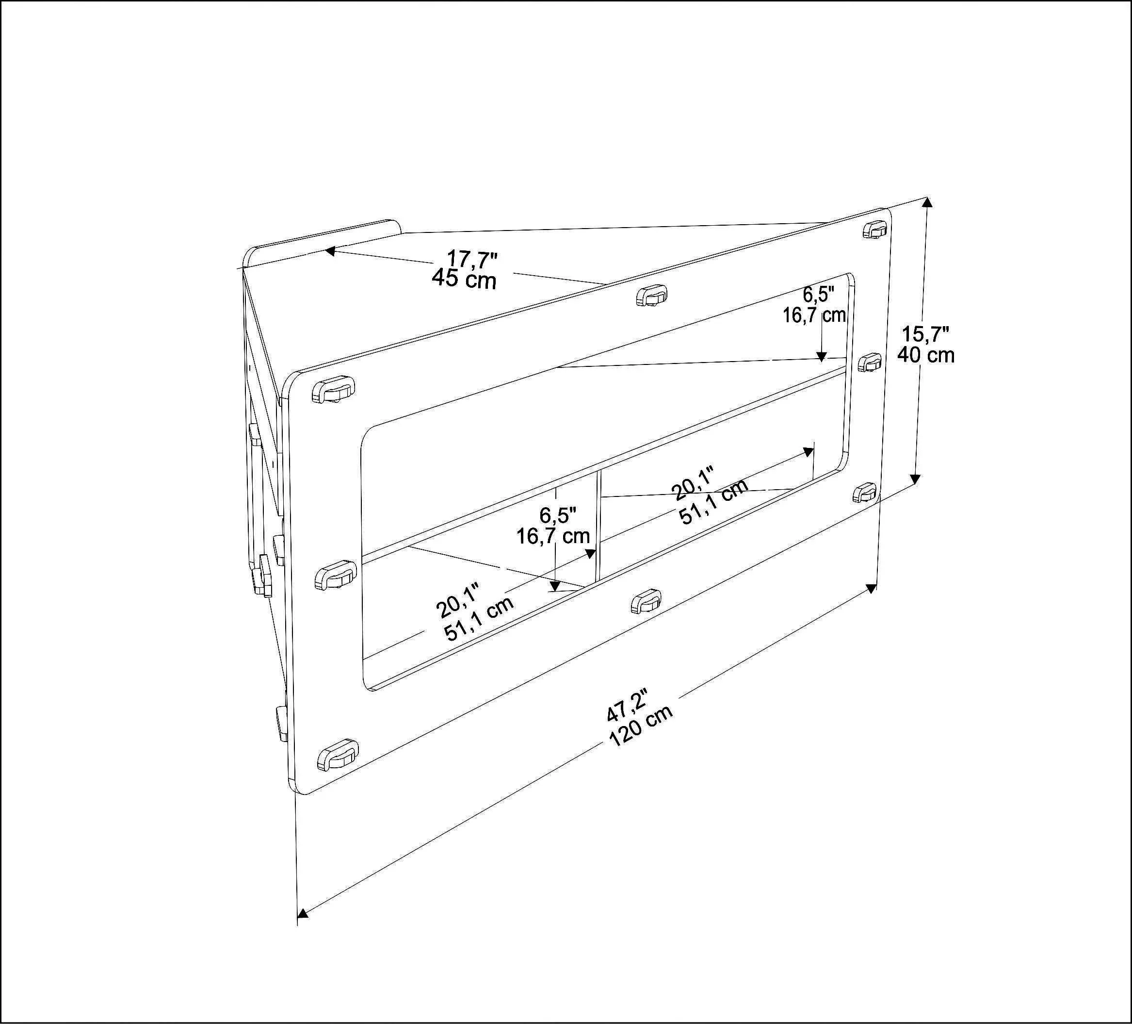 Sala 47" Wide Floating TV Stand | Corner TV Stand | MDF TV Stand Decorotika