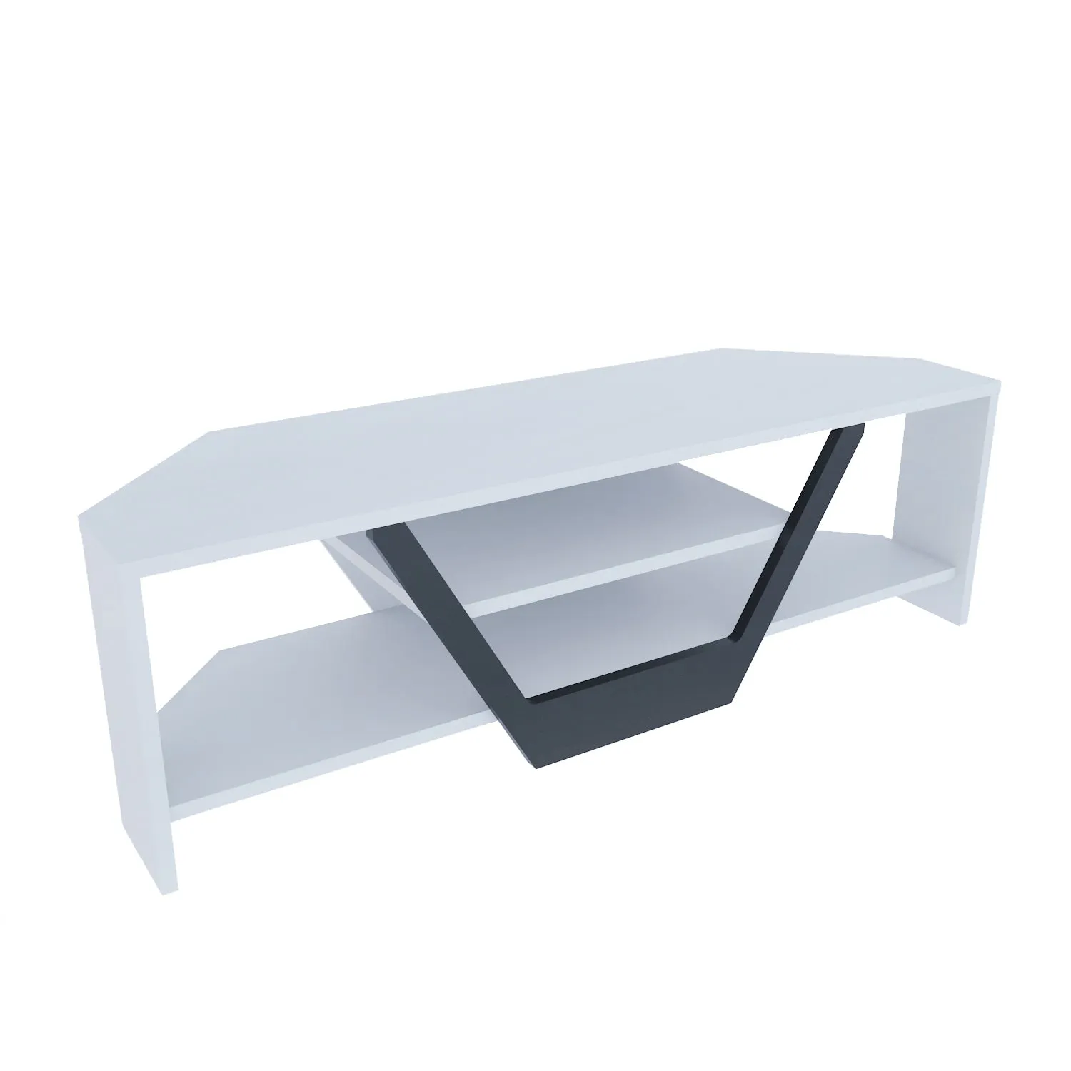 Sares 47'' Wide Corner TV Stand Console Table for Up to 55 inch TVs Decorotika