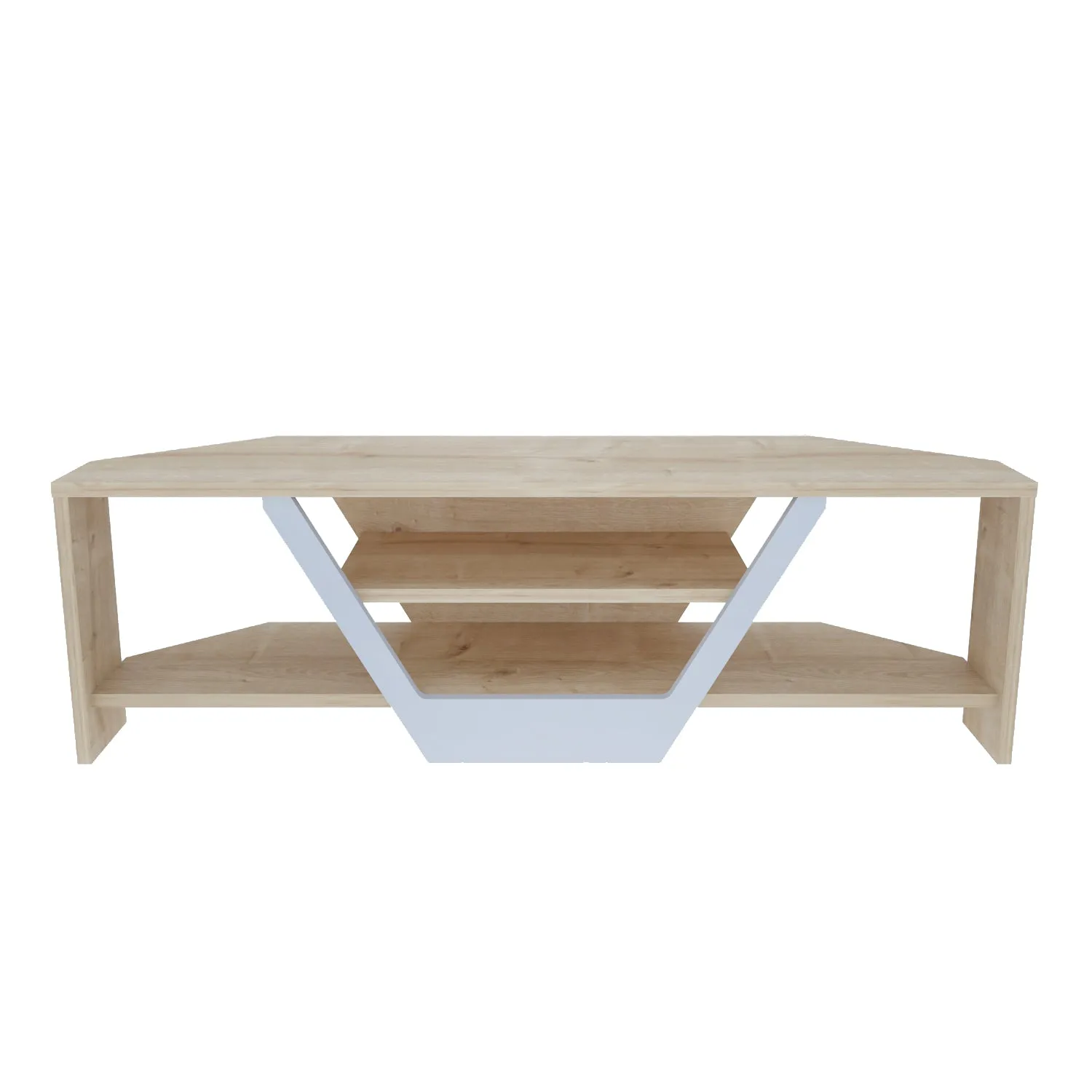 Sares 47'' Wide Corner TV Stand Console Table for Up to 55 inch TVs Decorotika