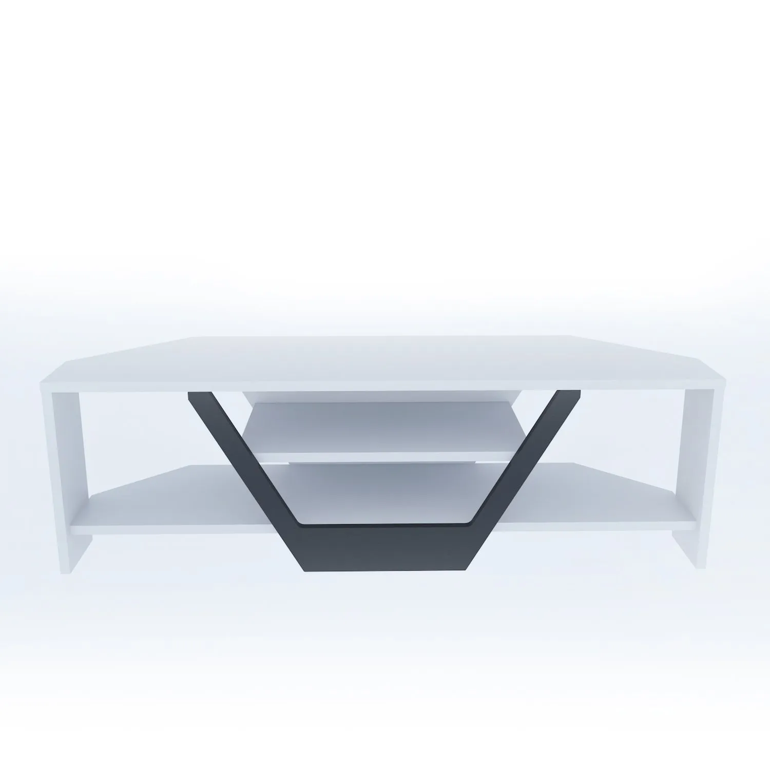 Sares 47'' Wide Corner TV Stand Console Table for Up to 55 inch TVs Decorotika