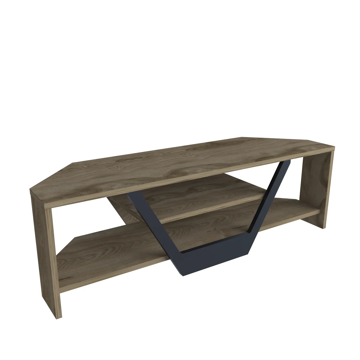 Sares 47'' Wide Corner TV Stand Console Table for Up to 55 inch TVs Decorotika