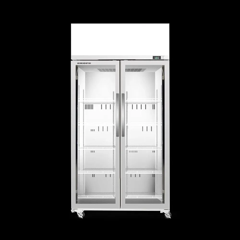 Skope Top Mount Double Glass Door Display Fridge - TCE1000N