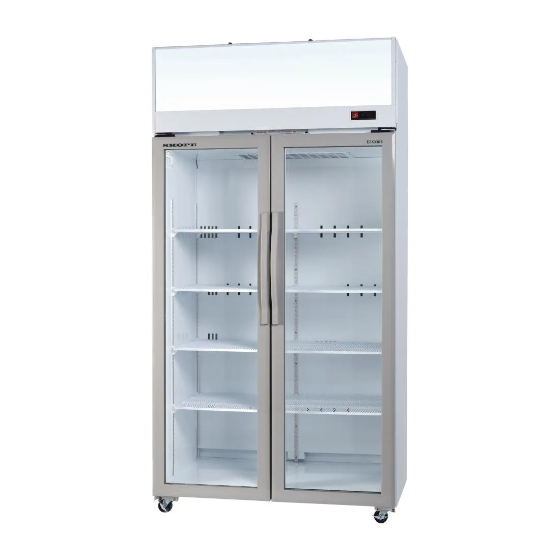 Skope Top Mount Double Glass Door Display Fridge - TCE1000N
