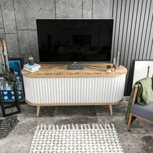 Store 55" Wide Oval TV Stand | Media Console Decorotika