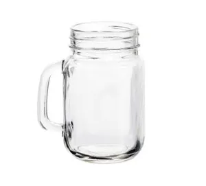 Tarro de Vidrio de 480 ml Mason Jar Frasco s/Tapa Liso VIT