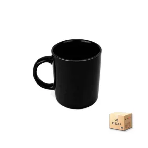 Taza Tarro Promocional Negro Caja 48 Piezas para Sublimar de 11 oz Anfora