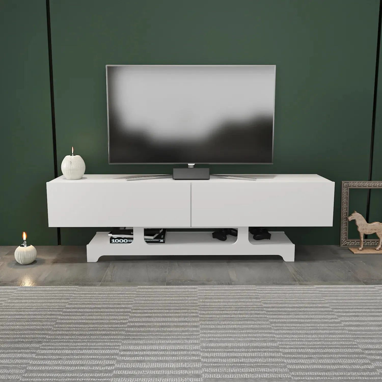Tera 63" Wide TV Stand and Media Console for TVs up to 72" Decorotika
