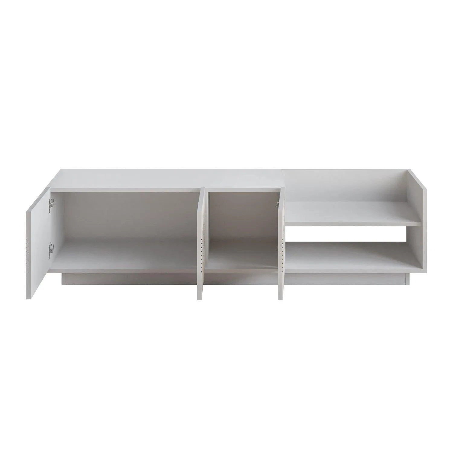 Viano TV Stand and Media Console with A Cabinet and Shelves for TVs up to 47" Decorotika