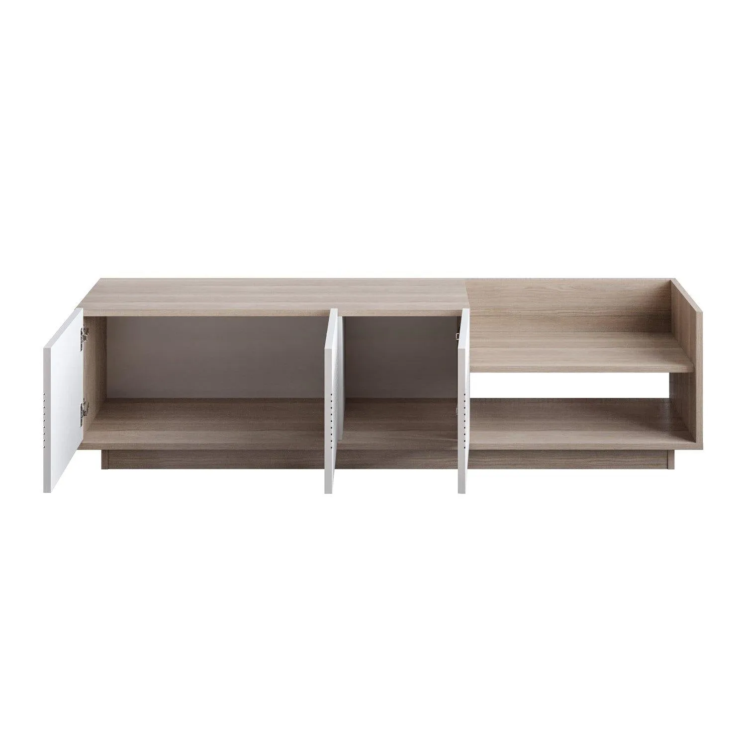 Viano TV Stand and Media Console with A Cabinet and Shelves for TVs up to 47" Decorotika