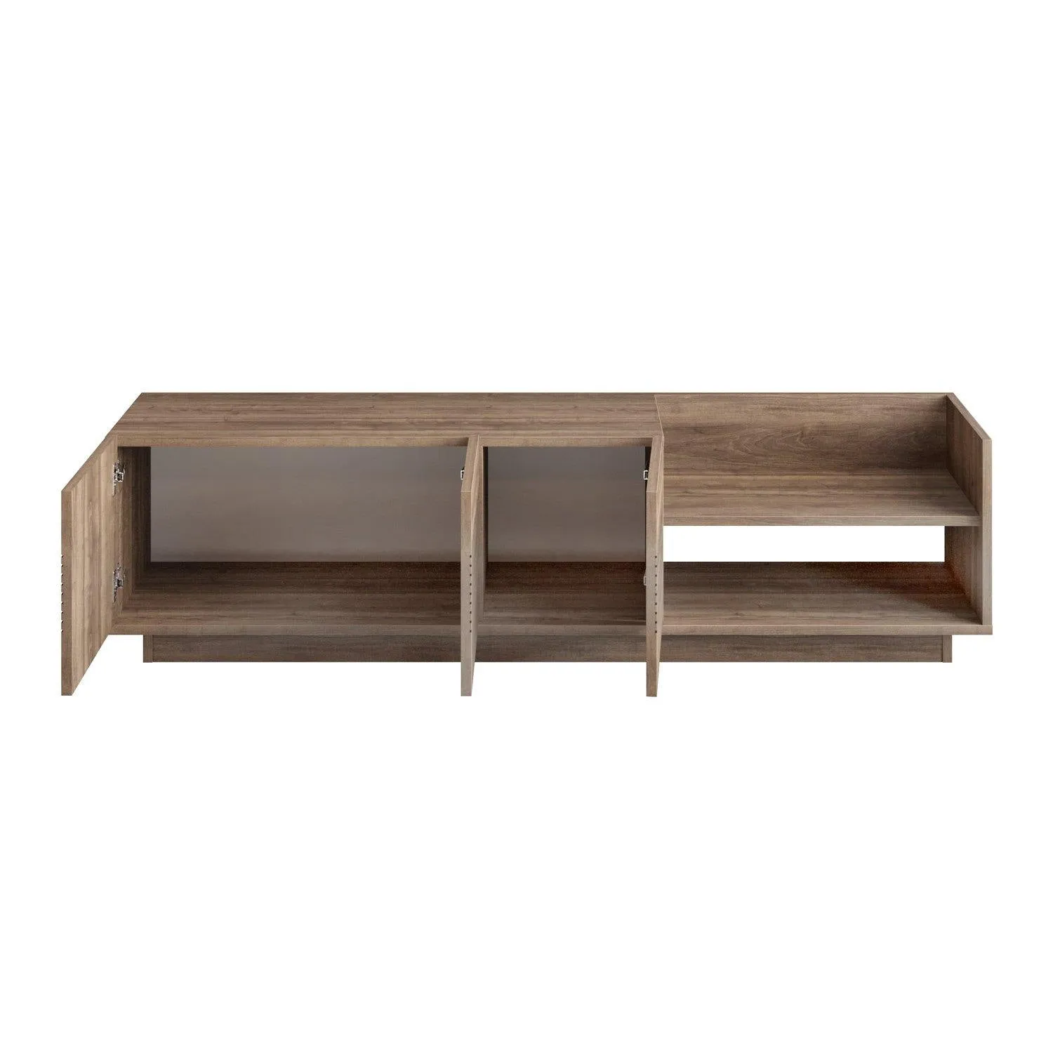 Viano TV Stand and Media Console with A Cabinet and Shelves for TVs up to 47" Decorotika