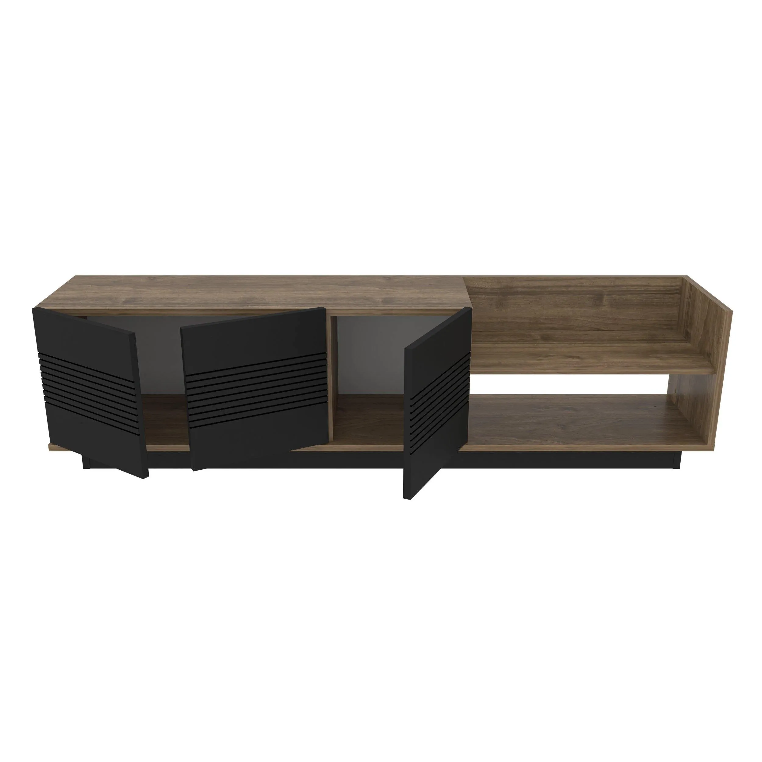 Viano TV Stand and Media Console with A Cabinet and Shelves for TVs up to 47" Decorotika