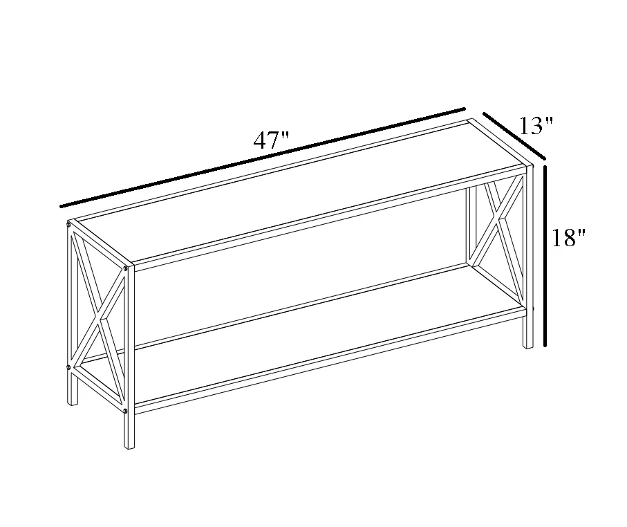Xena 47'' Wide Metal Wood TV Stand & Media Console Table for TVs up to 55'' Decorotika
