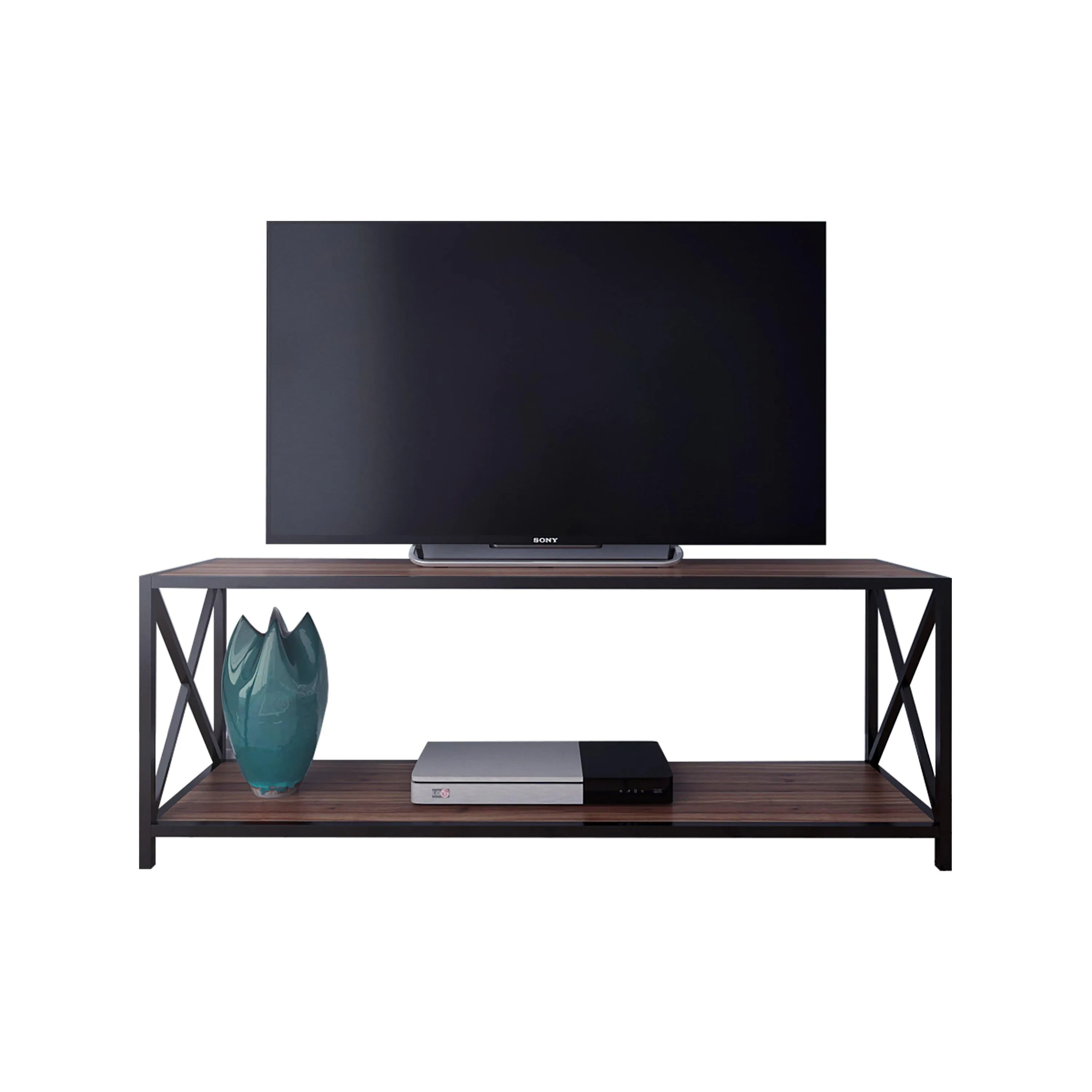 Xena 47'' Wide Metal Wood TV Stand & Media Console Table for TVs up to 55'' Decorotika