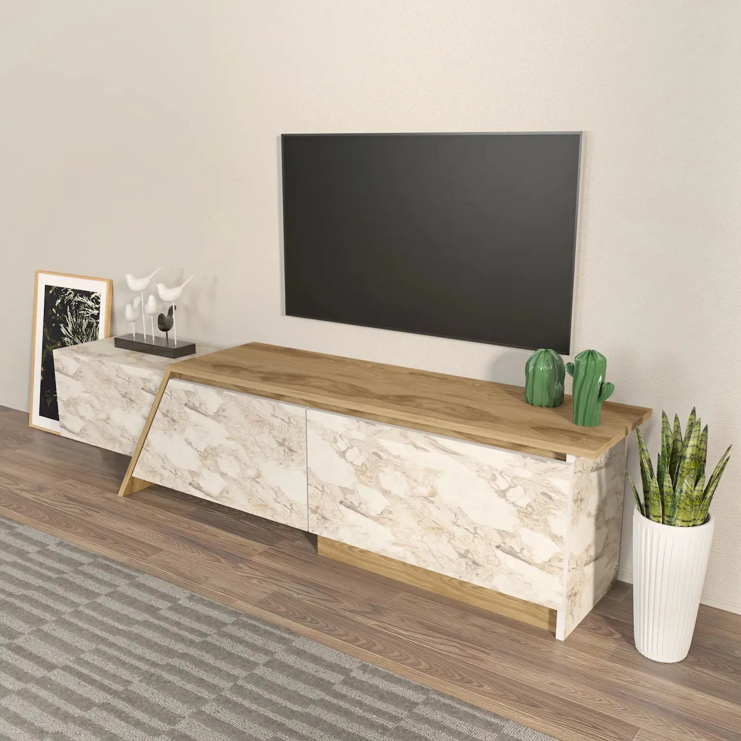 Zonas 71" Wide TV Stand and Media Console for TVs up to 65" Decorotika