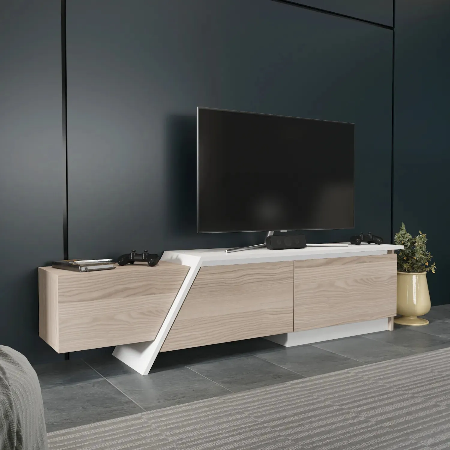 Zonas 71" Wide TV Stand and Media Console for TVs up to 65" Decorotika