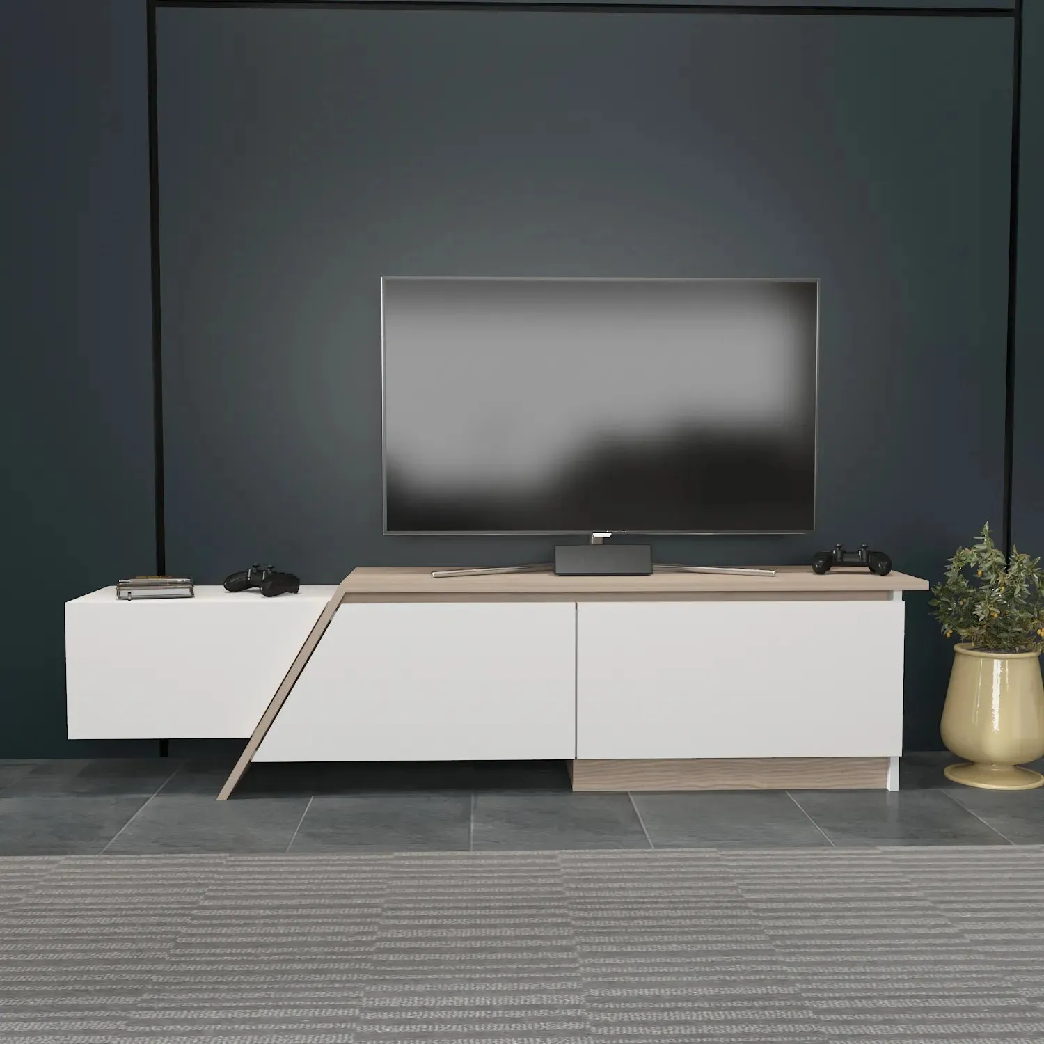 Zonas 71" Wide TV Stand and Media Console for TVs up to 65" Decorotika
