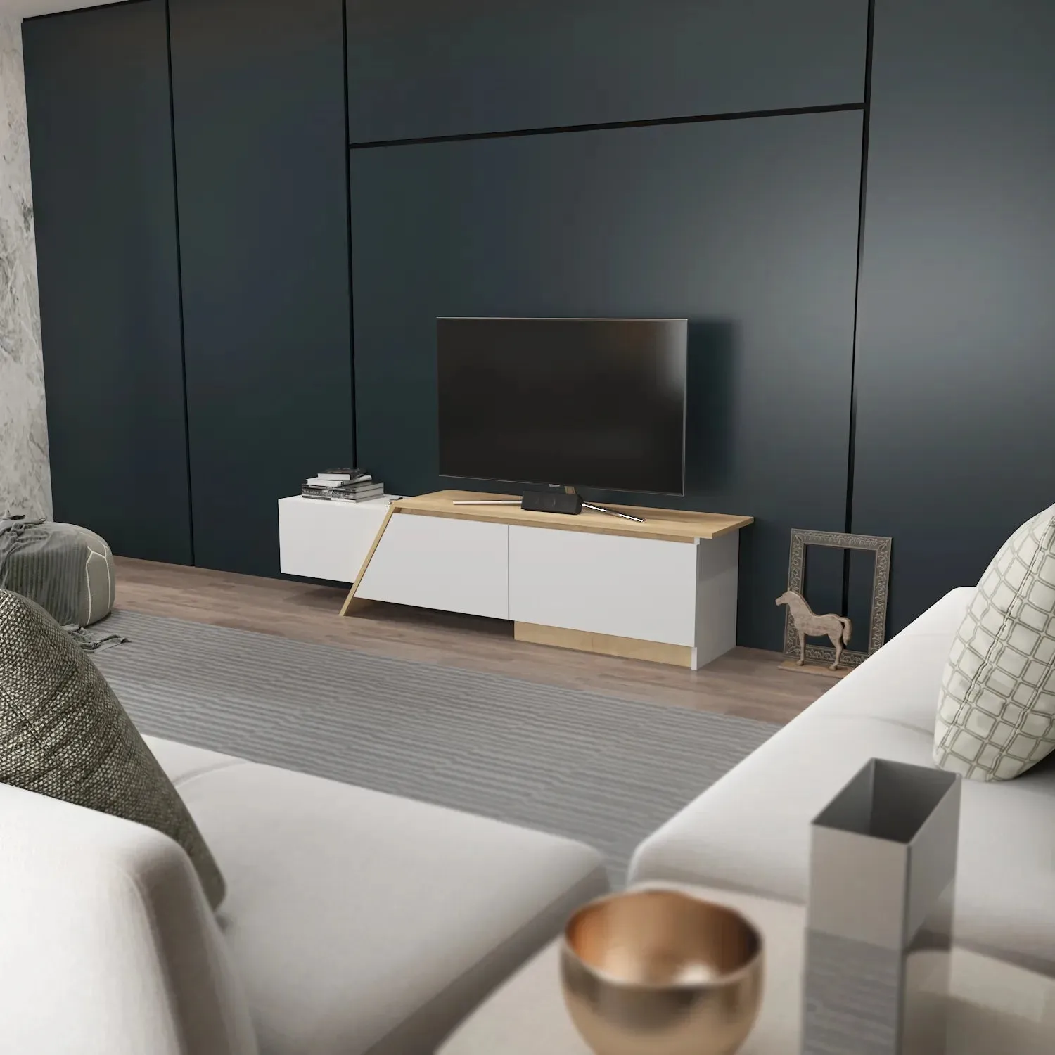Zonas 71" Wide TV Stand and Media Console for TVs up to 65" Decorotika