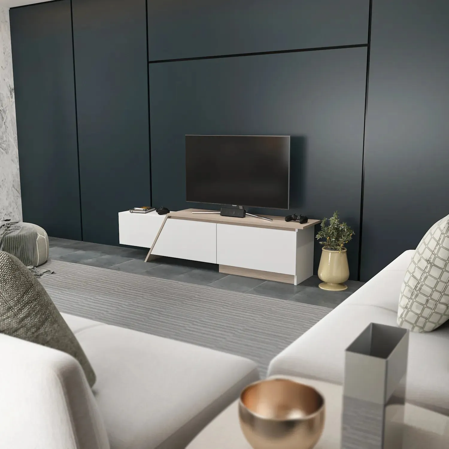 Zonas 71" Wide TV Stand and Media Console for TVs up to 65" Decorotika