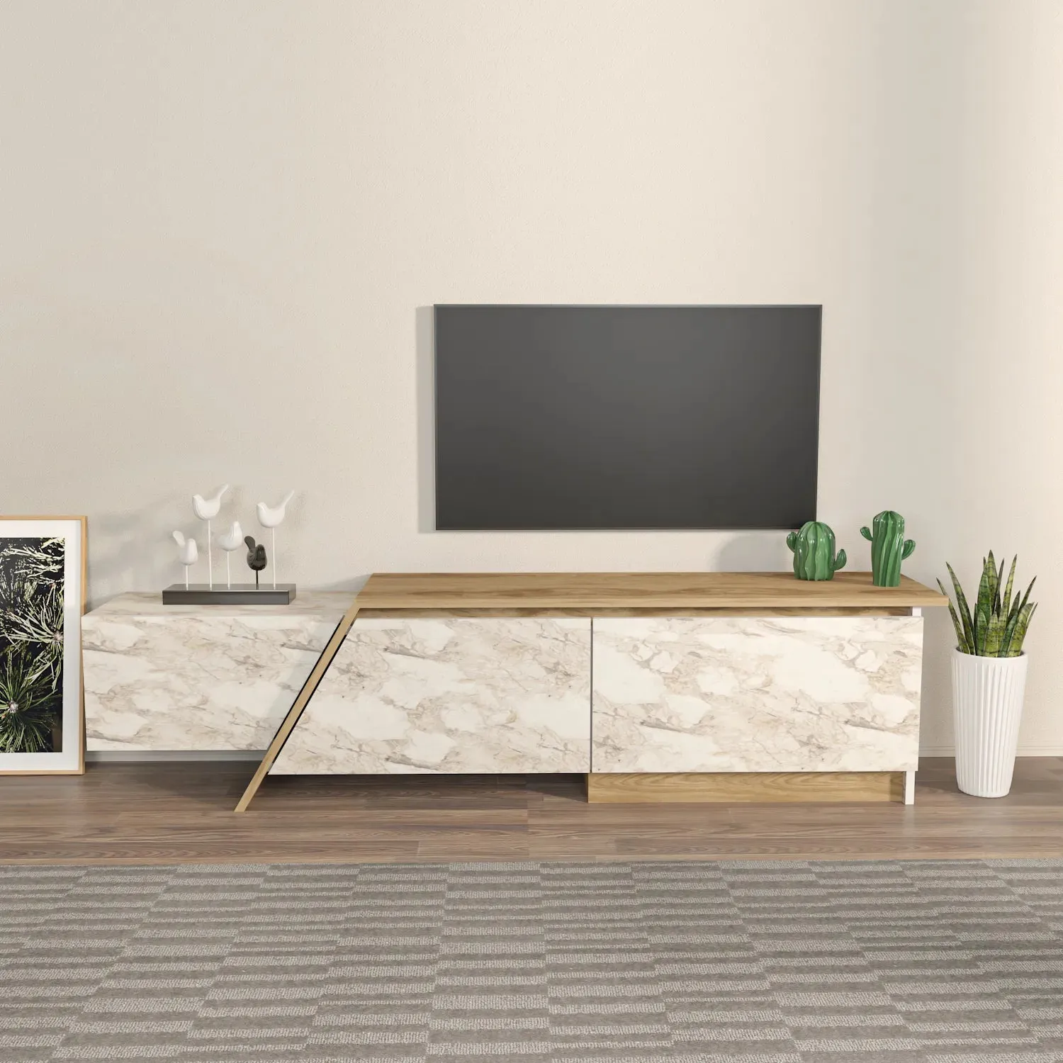 Zonas 71" Wide TV Stand and Media Console for TVs up to 65" Decorotika