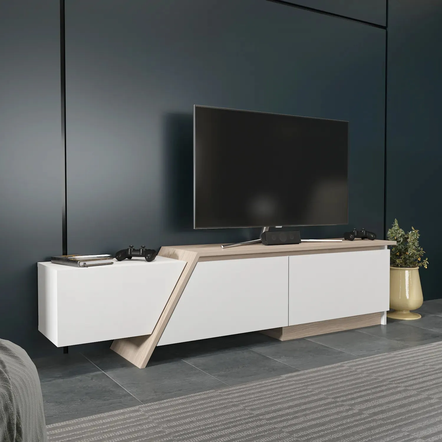 Zonas 71" Wide TV Stand and Media Console for TVs up to 65" Decorotika