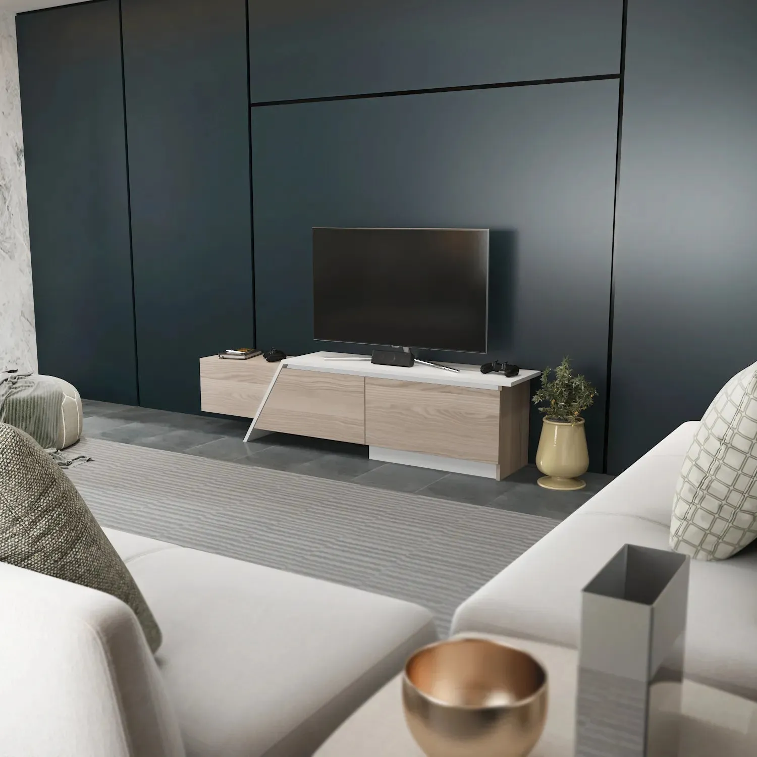 Zonas 71" Wide TV Stand and Media Console for TVs up to 65" Decorotika