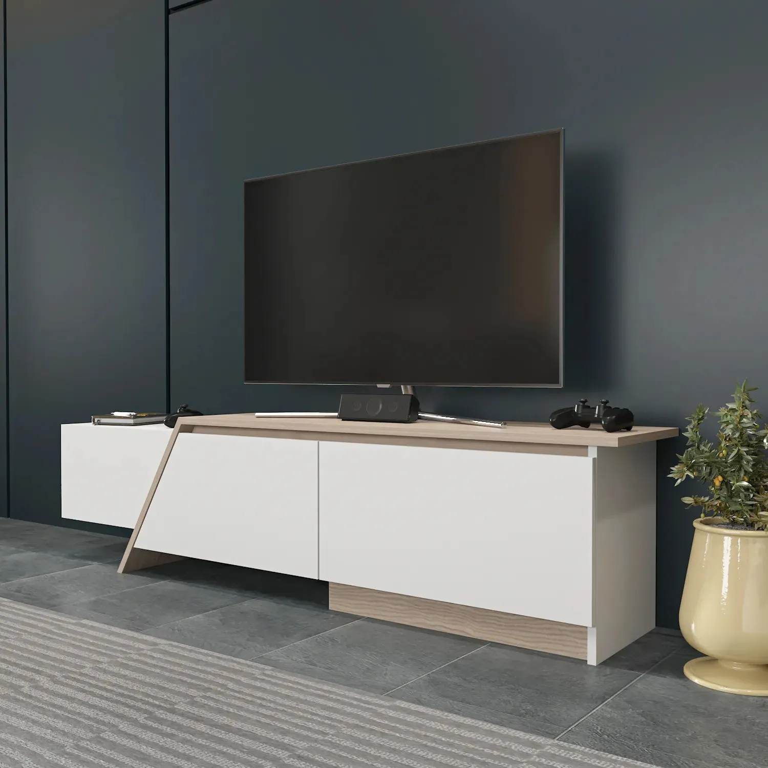 Zonas 71" Wide TV Stand and Media Console for TVs up to 65" Decorotika