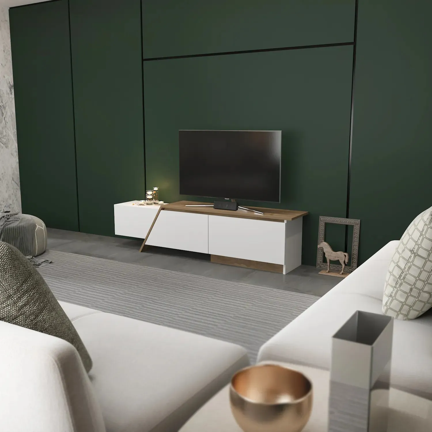 Zonas 71" Wide TV Stand and Media Console for TVs up to 65" Decorotika