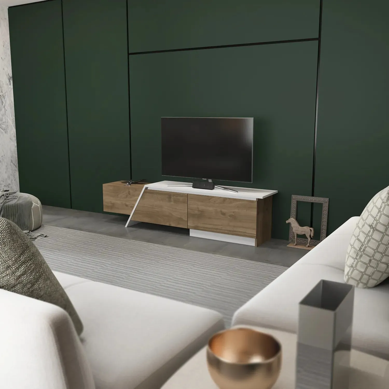 Zonas 71" Wide TV Stand and Media Console for TVs up to 65" Decorotika