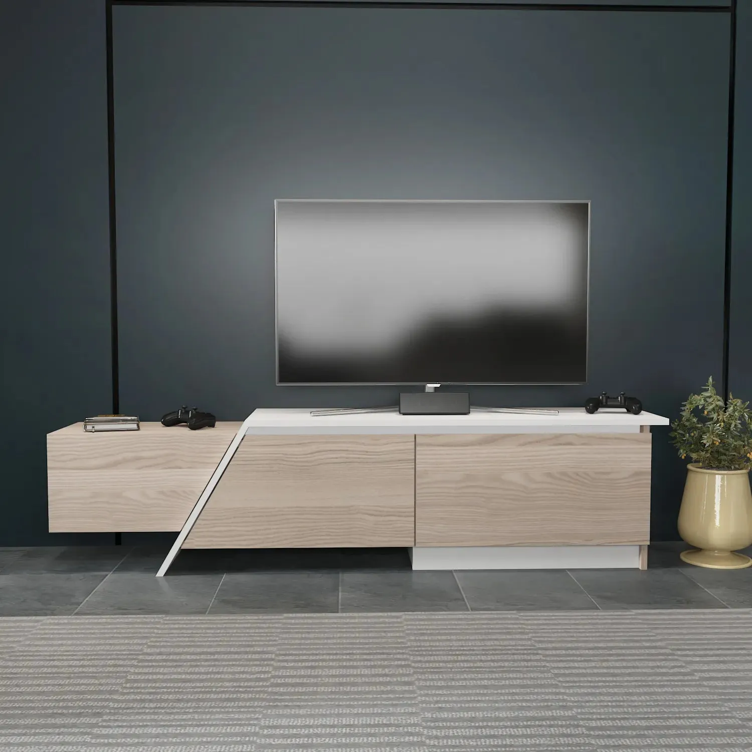Zonas 71" Wide TV Stand and Media Console for TVs up to 65" Decorotika