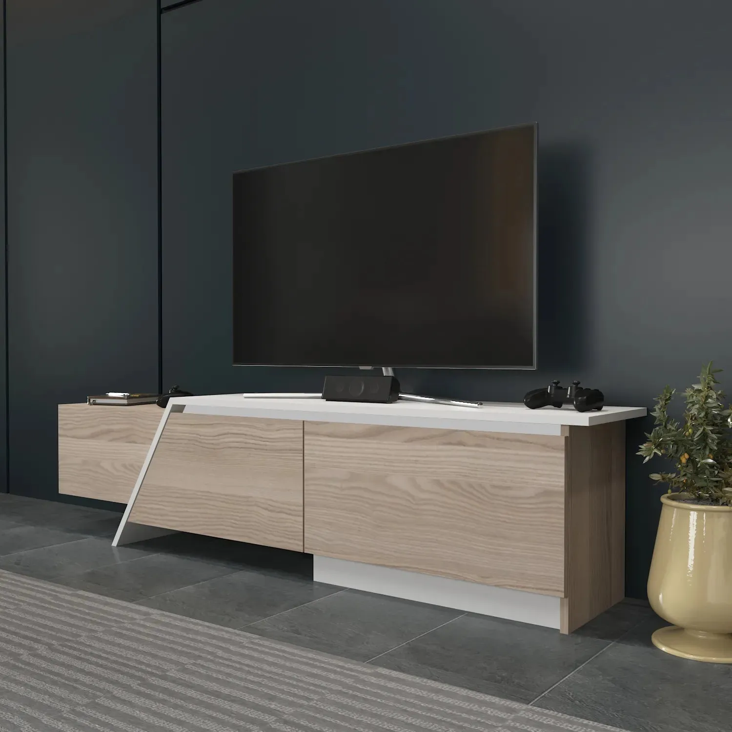 Zonas 71" Wide TV Stand and Media Console for TVs up to 65" Decorotika